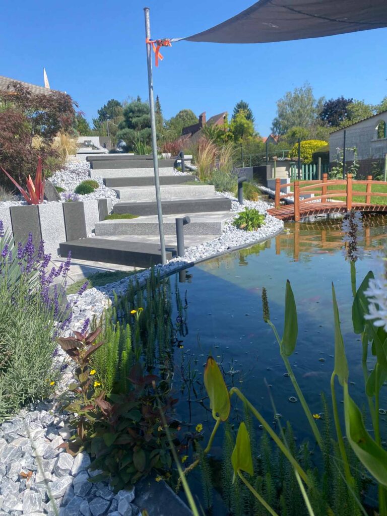 Bassin d'agrément réalisé par Riehl Paysages
